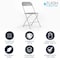 Flash Furniture Folding Chair - Grey Plastic - Event Chair LE-L-3-GREY-GG - alternate 5
